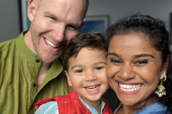 Niki with her husband Lewis and son Roman.