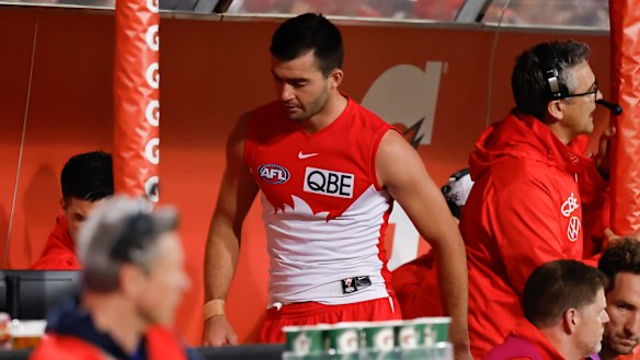 Logan McDonald was subbed out late in Sydney’s preliminary final win and had next to no impact in the grand final.