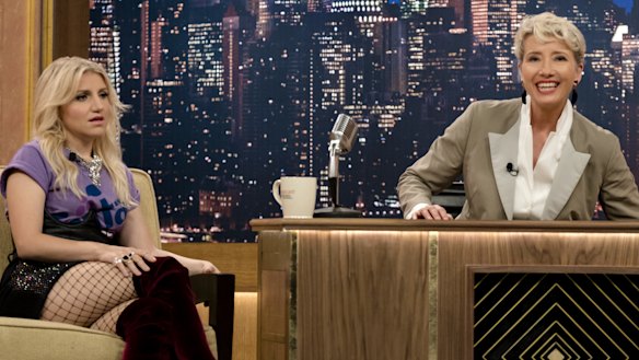 Emma Thompson stars as Katherine Newbury in Late Night. 