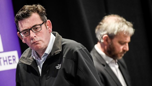 Daniel Andrews at his 100th press conference in a row.