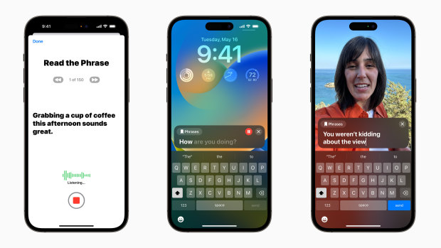 Apple’s Personal Voice is trained by the user reading out randomised prompts, and it can be used with Live Speech in person or on calls.