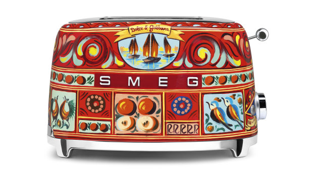 A collaboration between two luxe Italian brands: fashion house Dolce & Gabbana and domestic appliance-maker Smeg.
