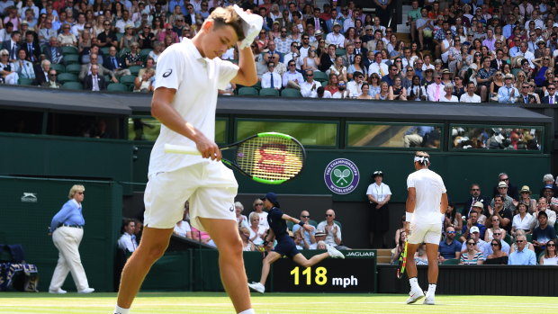 Toweled up: De Minaur has faced Rafa Nadal once before, at Wimbledon.
