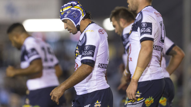 Not a great send-off: Johnathan Thurston's Cowboys are sitting last with two rounds to go.
