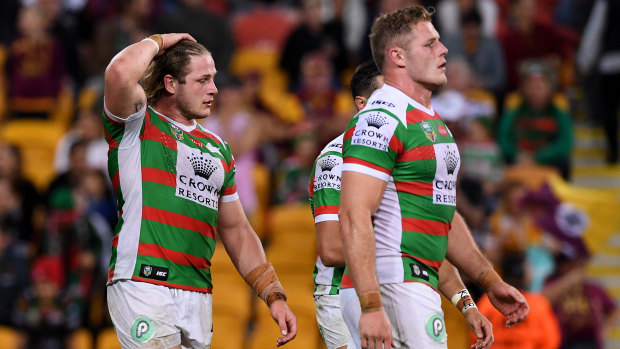 Back to drawing board: The Burgess brothers come to terms with defeat for the second week in a row.