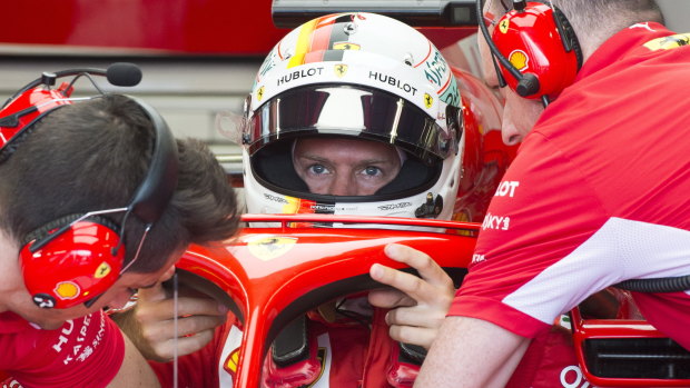 Ferrari's Sebatian Vettel.