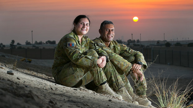 Sergeant Joseph Rounds and Private Nikita Rounds were concurrently deployed to the Middle East.