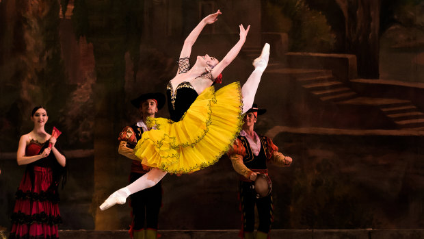 Adiarys Almeida Santana, front, as Kitri in <i>Don Quixote'</i>, in <i>World Superstars of Ballet Gala</i>.