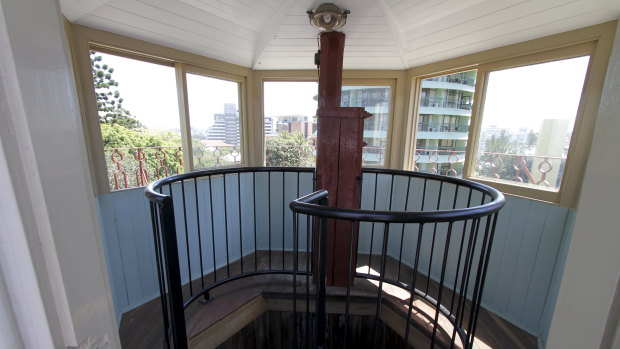 The view from inside the room at the top of The Old Windmill.