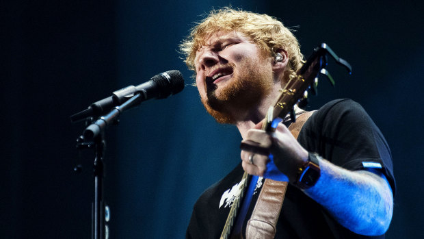 Ed Sheeran performing at Sydney's ANZ Stadium earlier this year. 