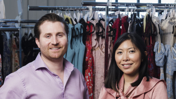 Black tie to everyday ... Dean Jones and Audrey Khaing-Jones from GlamCorner.