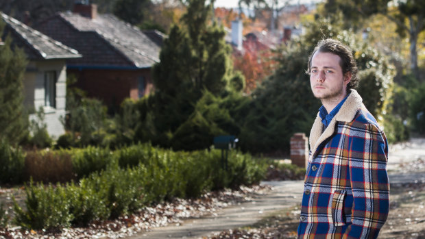 ANU student, Zyl Hovenga-Wauchope, has struggled to find a place to live every year he has lived in Canberra