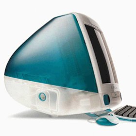 Apple’s iMac combined the computer and the monitor in one, translucent unit.  