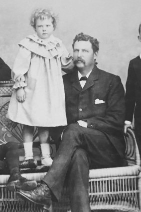 Enid as a child with her father.