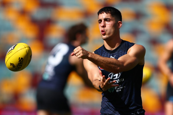 Adam Cerra was one of the Blues who suffered a hamstring injury last season.