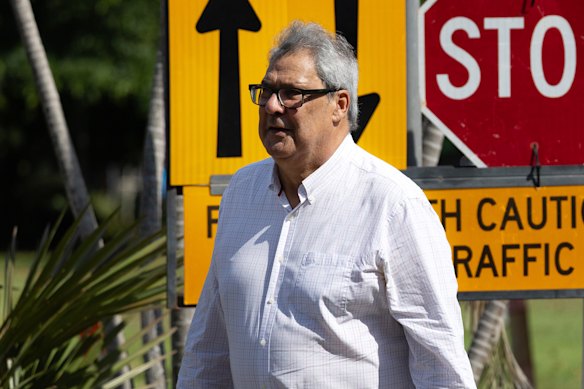 Les Turner outside the Federal Court in Darwin.
