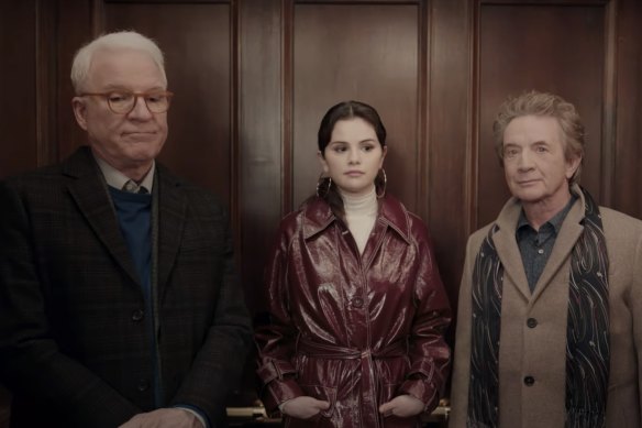 A chance ride in an elevator is the springboard of the endlessly inventive Only Murders in the Building, which stars Steve Martin, Selena Gomez and Martin Short.