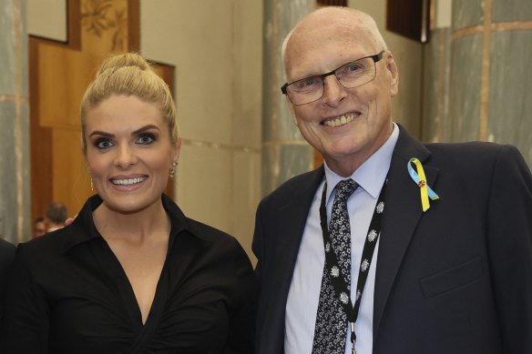 Senator Jim Molan with daughter Erin Molan in March last year.