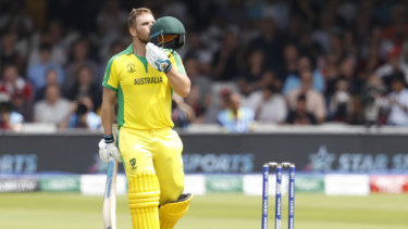 Hundred out out: Aaron Finch celebrates his ton at Lord's.