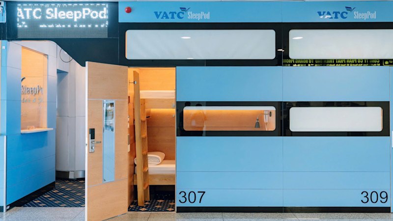 Traveller pays $47 for three-hour nap inside airport sleep pod