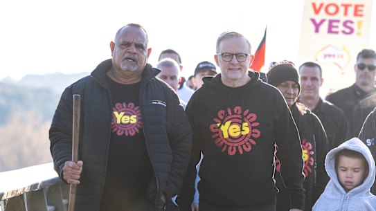 Prime Minister Anthony Albanese joined Michael Long on Thursday morning as the Long Walk reached Canberra. 