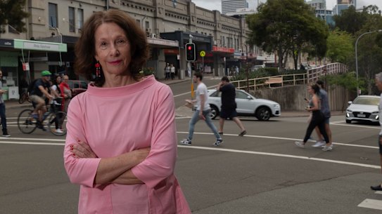 North Sydney Mayor Jilly Gibson on Broughton Street, Kirribilli.
