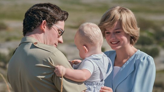 Prince Charles (Josh O'Connor) and Princess Diana (Emma Corrin) depicted during their Australian tour in The Crown.