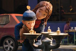 Prue McKeel, voiced by Peyton Elizabeth Lee, right, and Mac, voiced by Arthur Knight in Wildwood.
