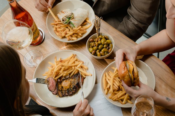 Lunch menu items at Aalia Wine Room.