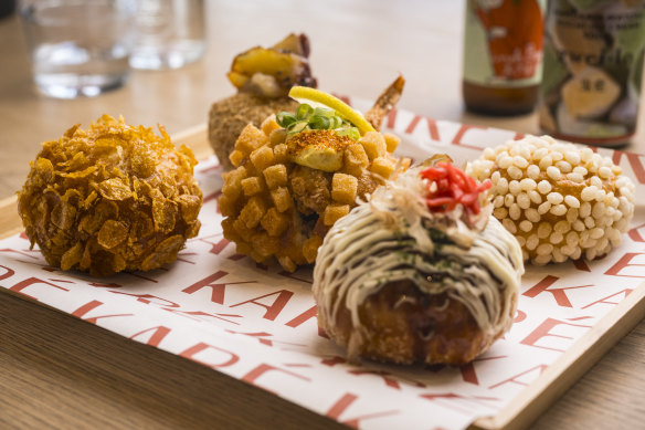 Assorted curry pans (curry-filled bread puffs).