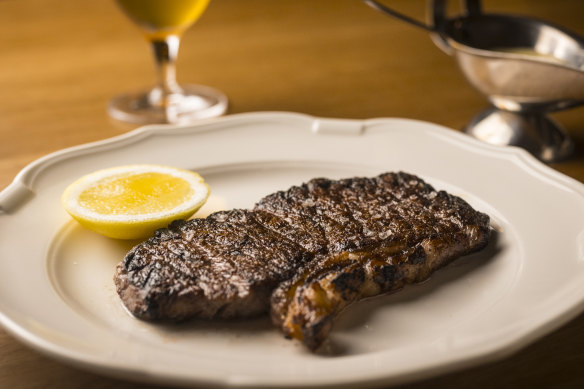 Wood-fire grilled steak.