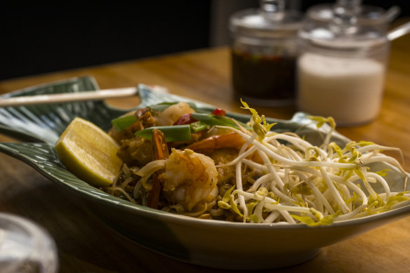 Pad Thai with prawns.