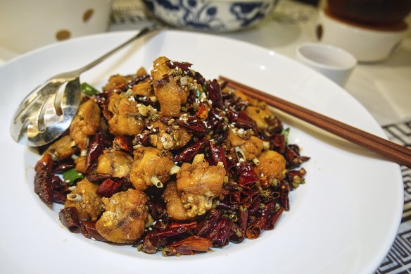 Chongqing chilli chicken.