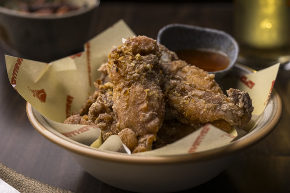 Fried chicken comes with a sweet chilli sauce that’s funky, multifaceted and moreish.