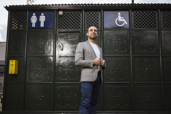 City of Melbourne lord mayoral candidate Jamal Hakim wants more accessible toilets in Melbourne. 