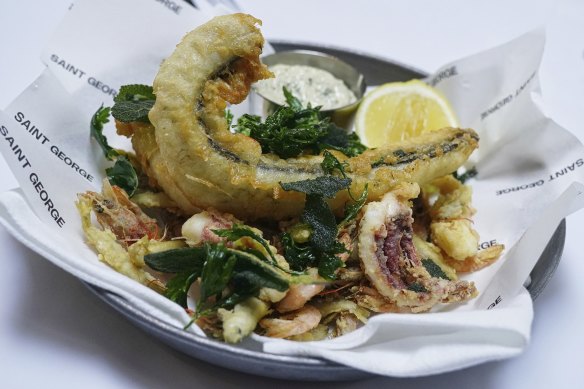 Go-to dish: Fritto misto, a tumble of seafood, fried lemon and crisped sage leaves.