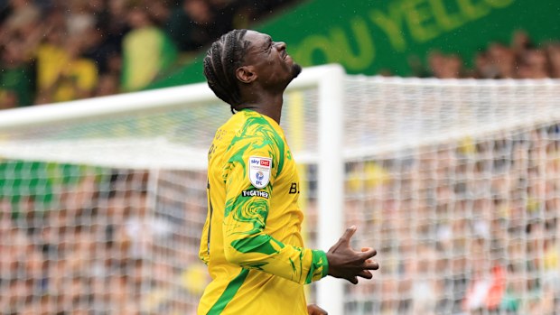 Toure reacts after missing a shot against Burnley