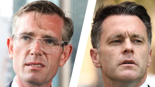 NSW Premier Dominic Perrottet and Opposition Leader Chris Minns.