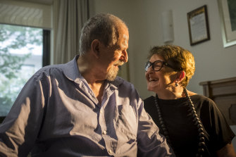 Geoff Fairhall, who has frontotemporal dementia, with his wife, Anne.