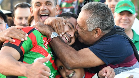 Family man: Cody Walker will have plenty of support at Suncorp Stadium next month.