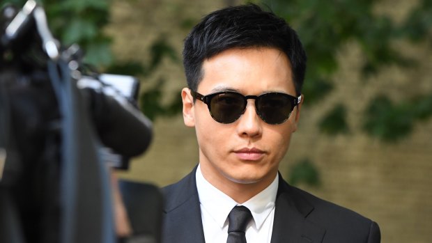 Chinese actor Yunxiang Gao arrives at the Sydney Central Local Court on Friday.