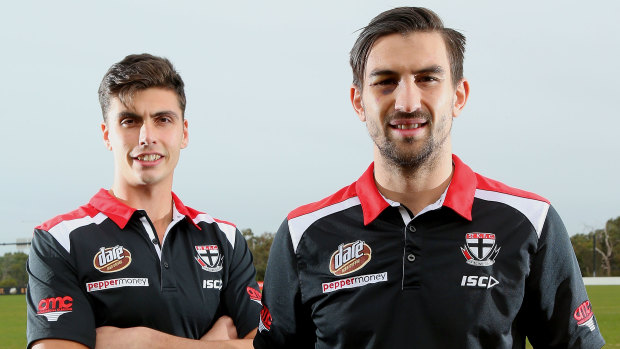 With Billy Longer (right) injured, Lewis Pierce (left) is in contention for the Saints fror round one.