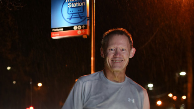 Metro runner Daryl Bussell at Ivanhoe station in June.
