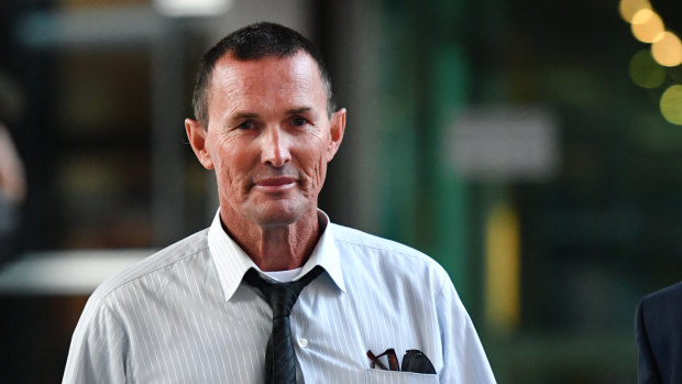 Paul Turner, owner of Adrenaline Skydivers is seen outside the Brisbane Coroners Court in Brisbane on Wednesday.