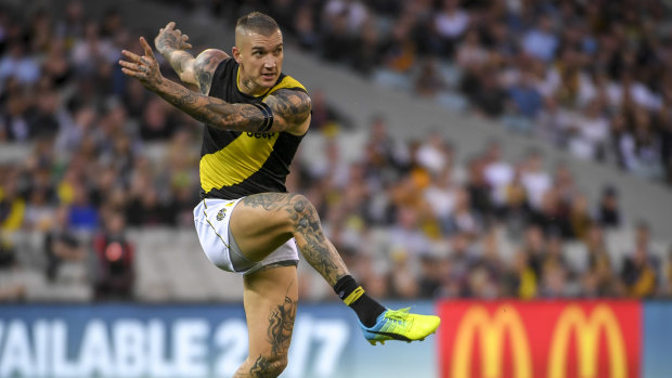 Sidelined: Dustin Martin is suspended for one match.