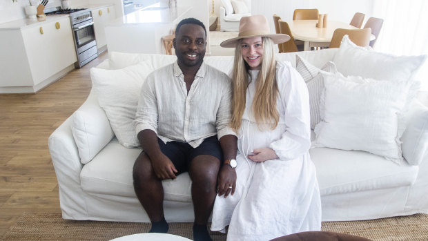 Danny and Jessica Abbas in their Mount Duneed home.