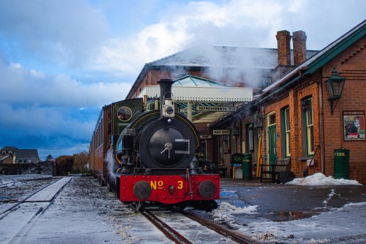 The Number 3 steam train at Talyllyn Railway in Wales.