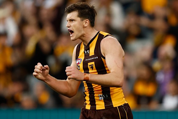 Mitch Lewis kicked straight with less than a minute to go to level scores in an epic Easter Monday clash.