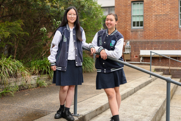 North Sydney Girls students Josephine Mao and Guinevere Eatough were among the 62 enrolled in the three unit HSC Latin course.