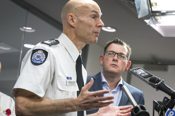 Emergency Management Commissioner Andrew Crisp and Premier Daniel Andrews, pictured last November.